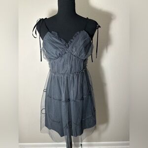 Grey and Black Small Whimsigoth Dress